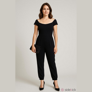 Retro Cottage Country Off the Shoulder Coastal Jumpsuit/Romper